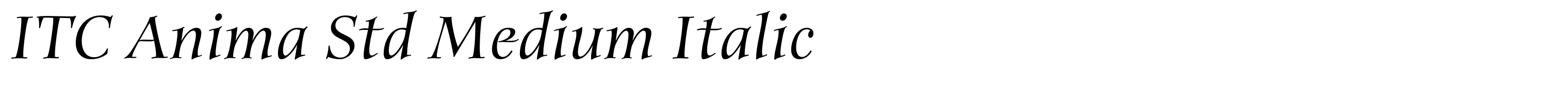 ITC Anima Std Medium Italic